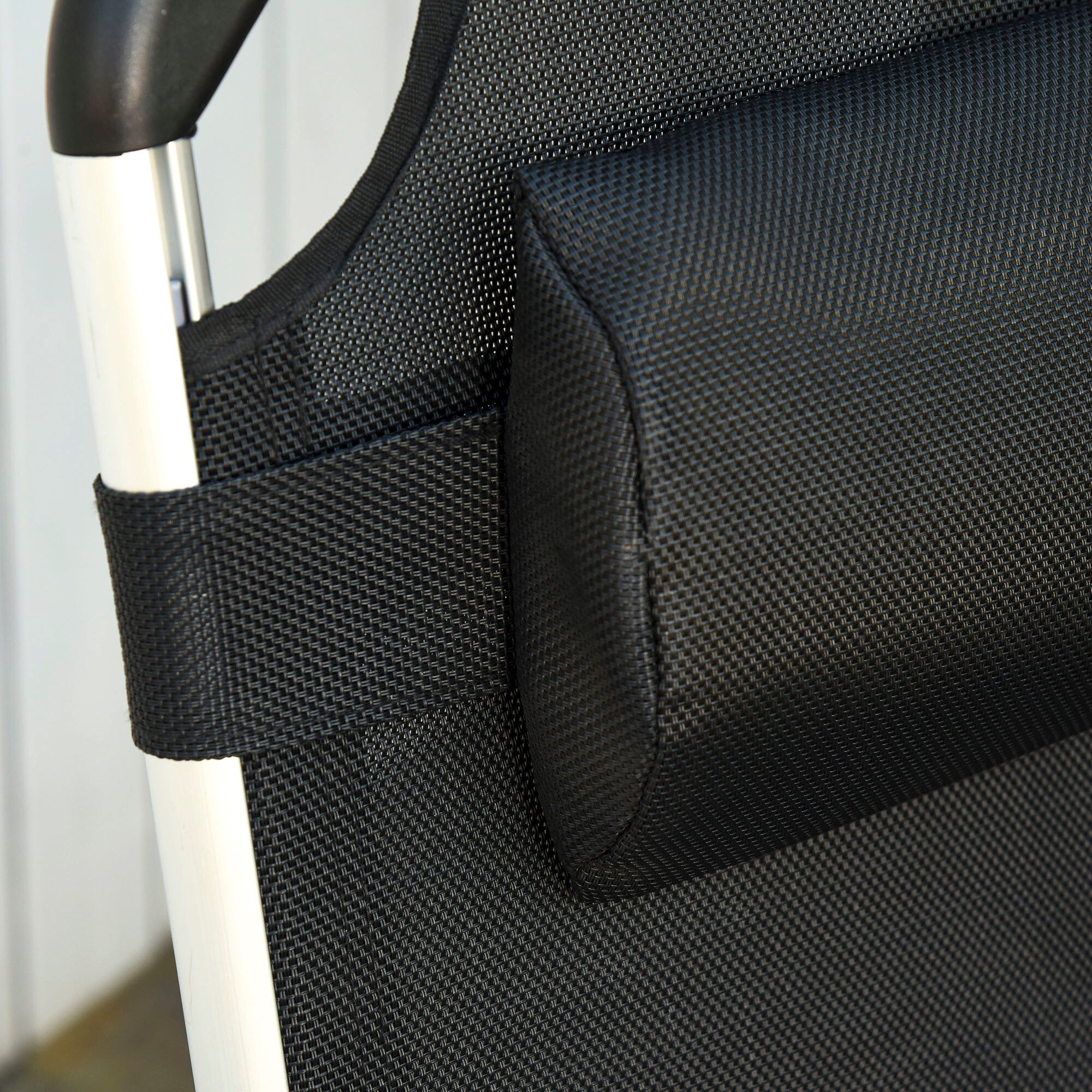 Outsunny Sonnenliege mit Kopfkissen schwarz Aluminium B/H/L: ca. 60x76x170 cm