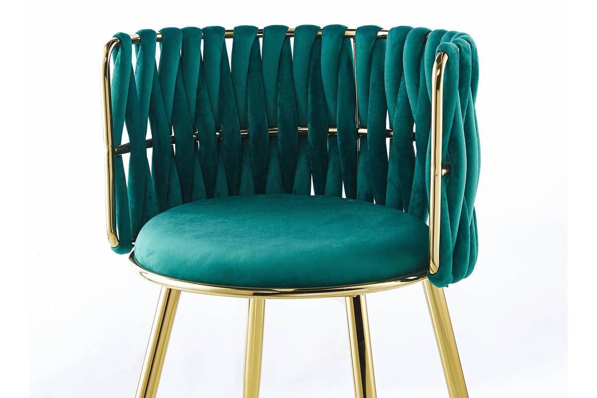 Stuhl Milla 100 2er-Set grün Microfaser B/H/T: ca. 57x80x53 cm