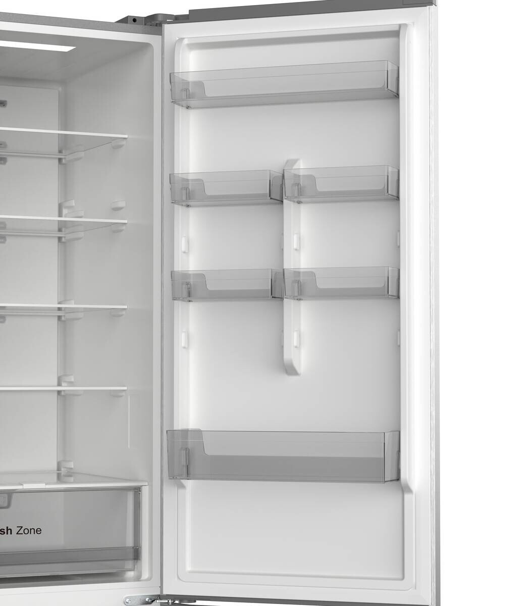 POCOline Kühl-/Gefrierkombination KGK200-442IXNFD Inox B/H/T: ca. 59,5x198,5x67 cm