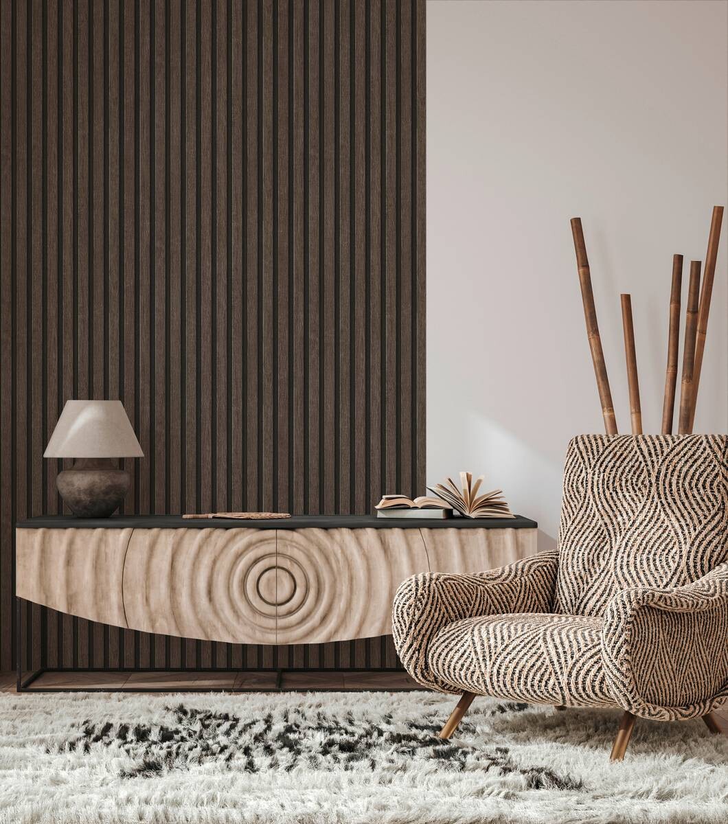 Vliestapete Holzoptik braun schwarz B/L: ca. 53x1005 cm