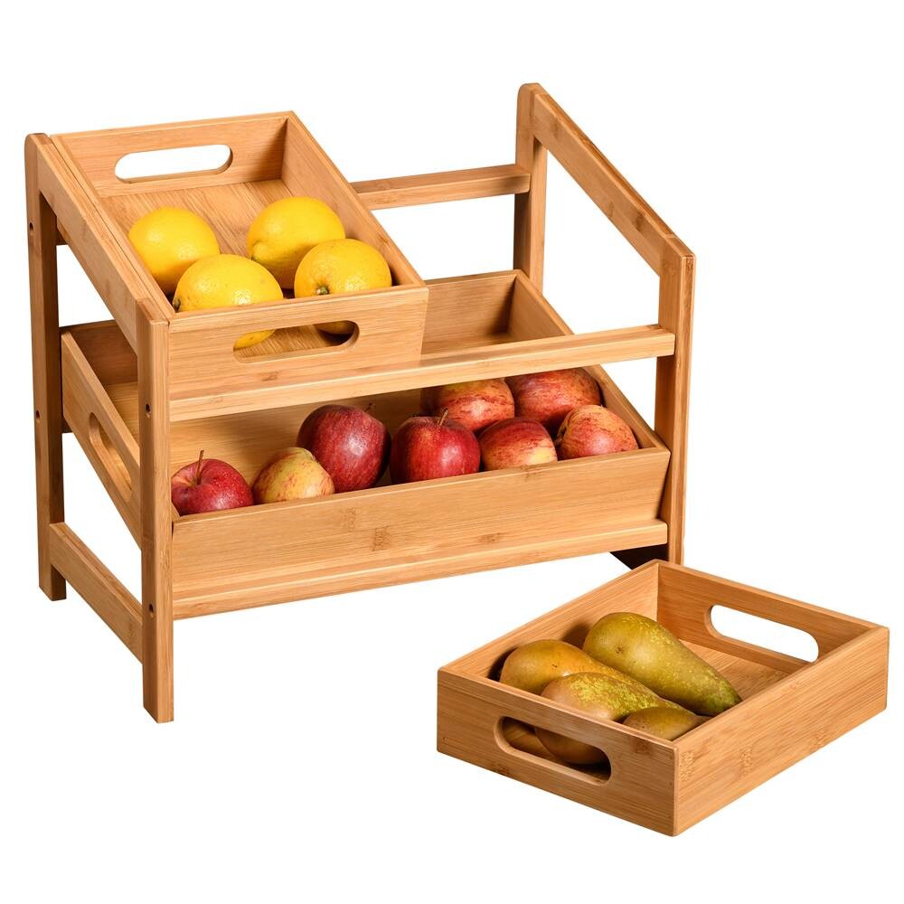 Kesper Küchen-/Aufbewahrungsregal natur Bambus B/H/L: ca. 34,5x39,5x26 cm