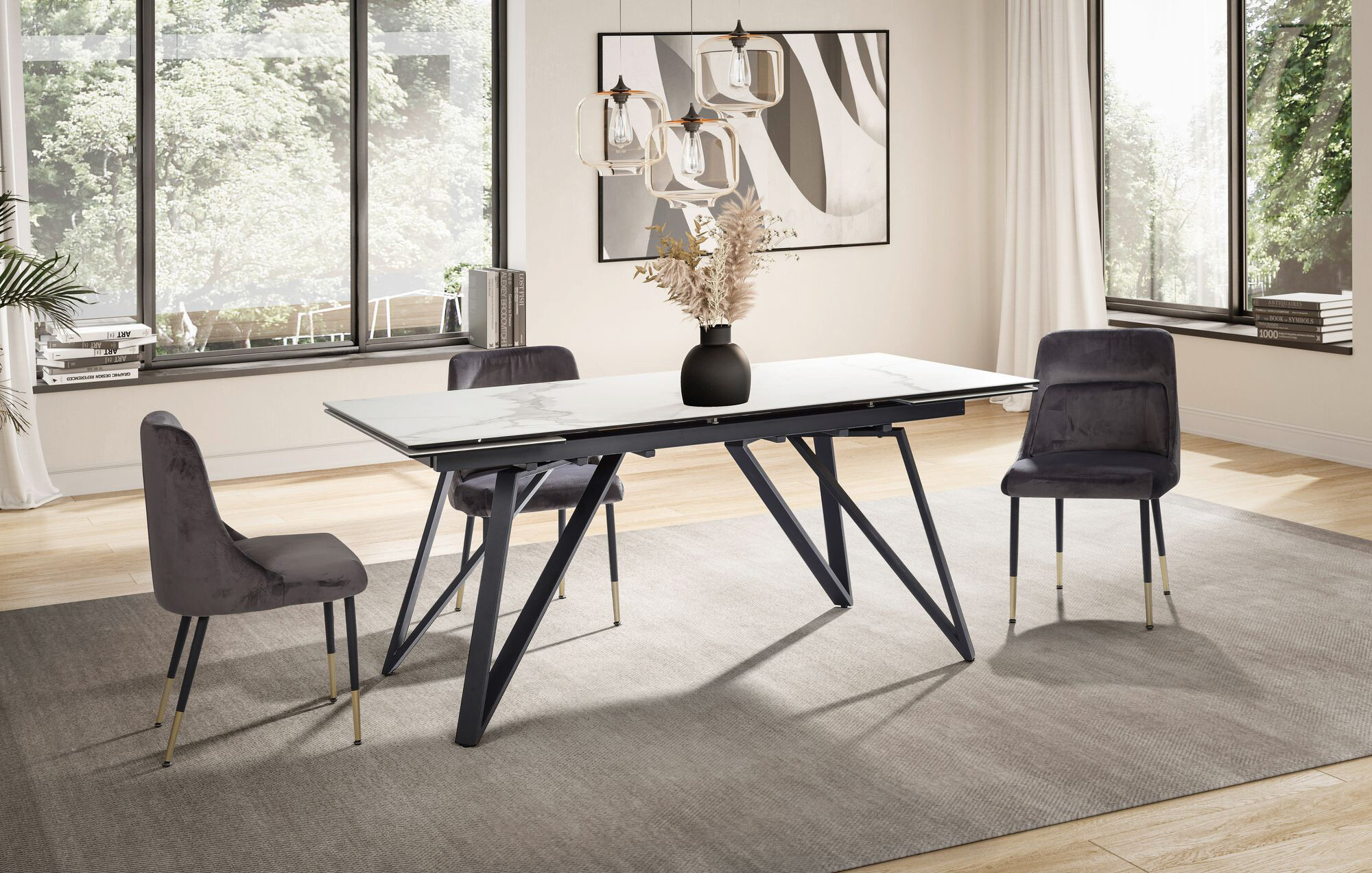 Esstisch weiß Marmor Optik B/H/T: ca. 180x76x95 cm Esstisch weiß Marmor Optik B/H/T: ca. 180x76x95 cm