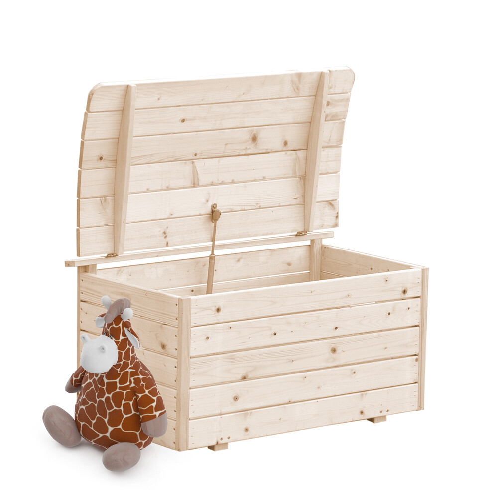 Timbela Aufbewahrungsbox M034 natur Holz B/H/L: ca. 80x47x50 cm