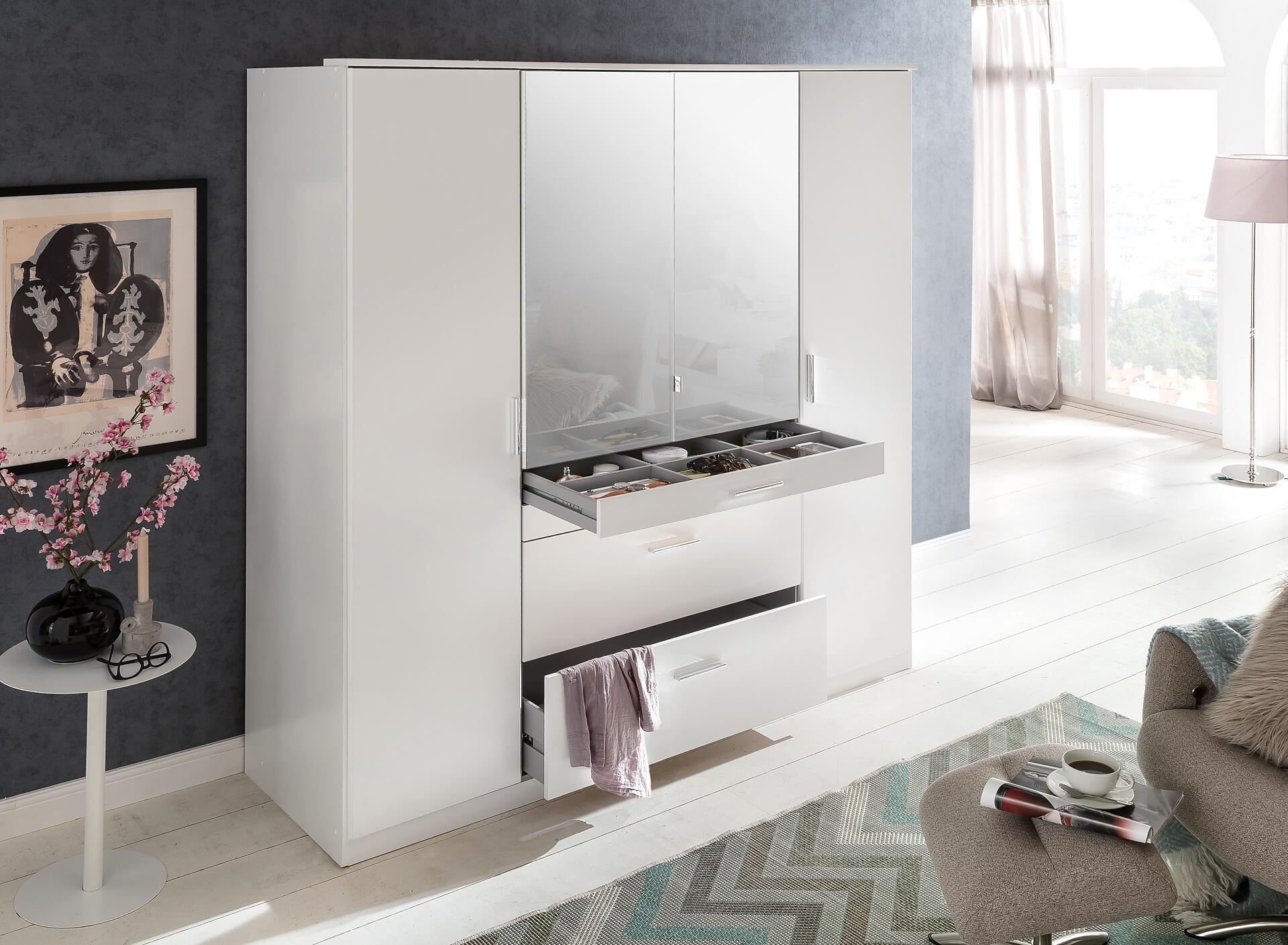 Kleiderschrank Aachen Alpinweiß B/H/T: ca. 180x198x58 cm