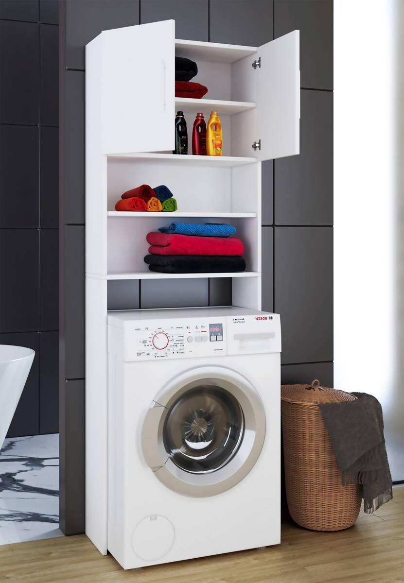 Überbauschrank Jutas weiß B/H/T: ca. 64x190x25 cm