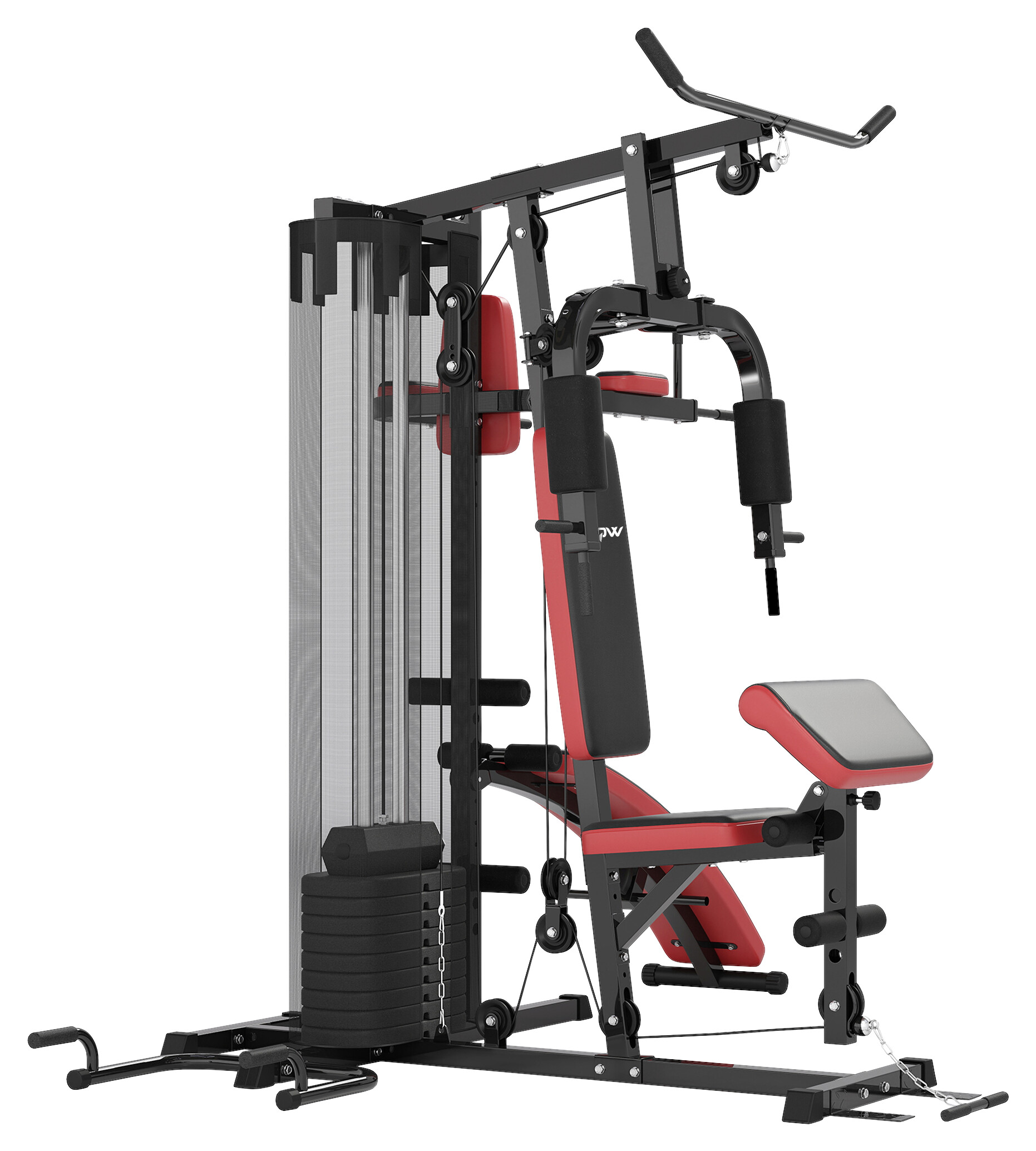 SPORTNOW Kraftstation schwarz Kunstleder B/H/L: ca. 175x200x225 cm