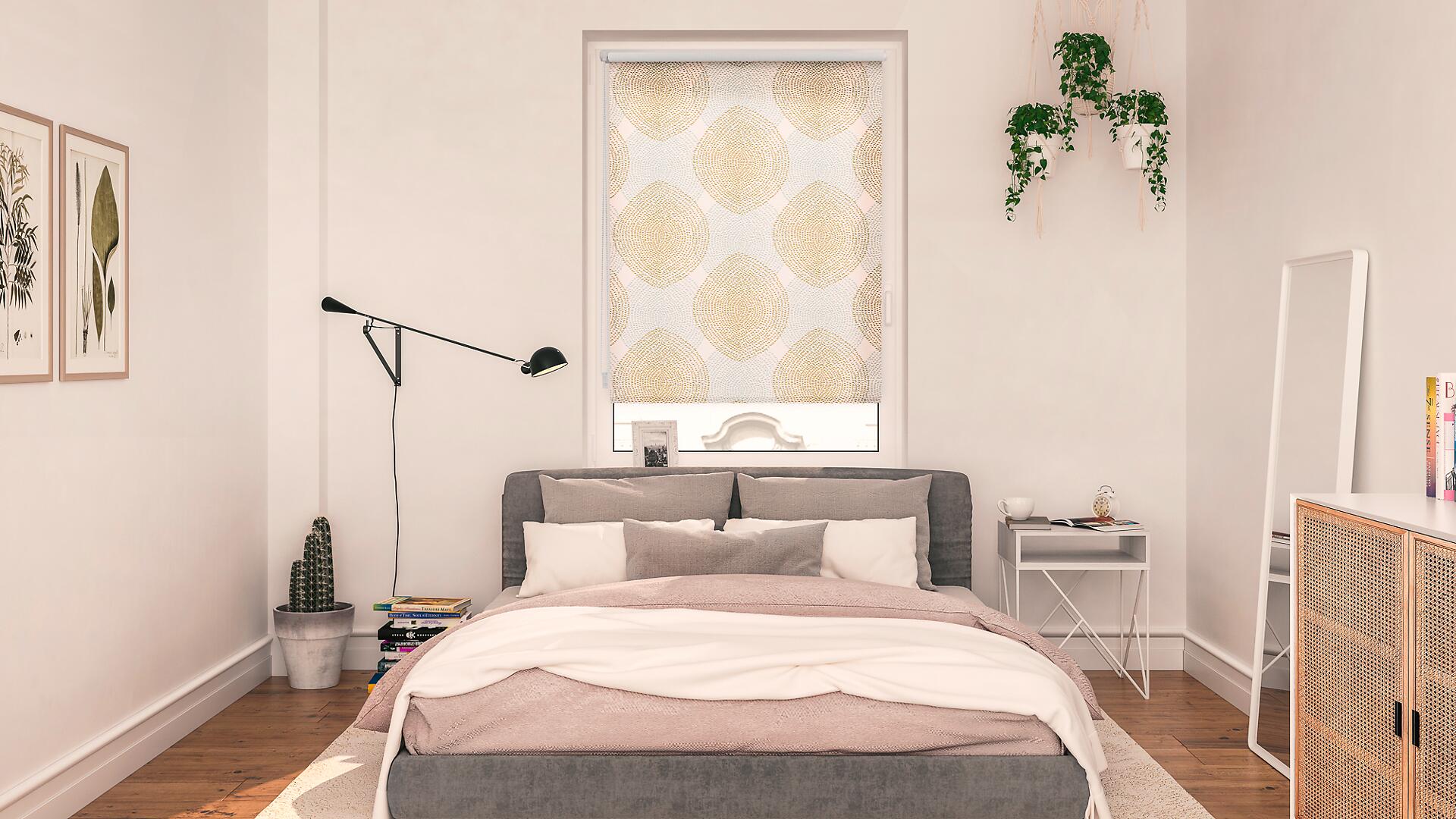 LICHTBLICK Verdunkelungsrollo Stripy Boho Drop beige B/L: ca. 100x150 cm