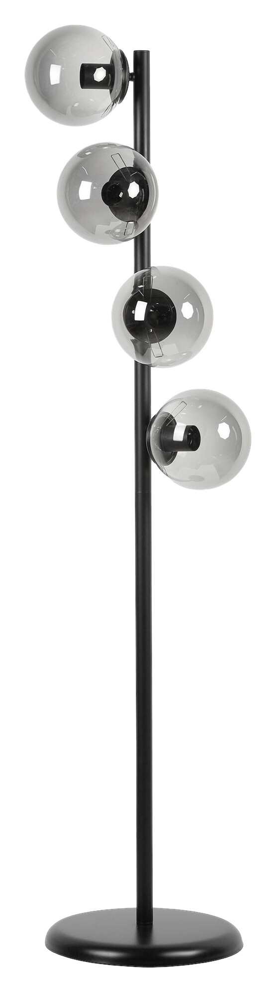 Opviq Stehleuchte schwarz Glas Metall B/H/L: ca. 30x137x30 cm E27 4 Brennstellen