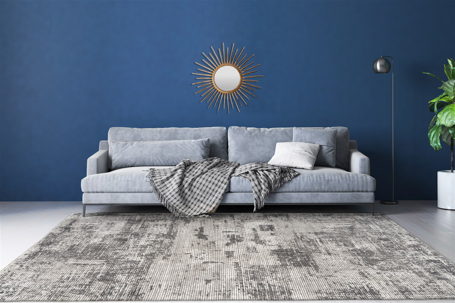 Padiro Kurzflorteppich Sinai 325 anthrazit B/H/L: ca. 160x1,1x230 cm