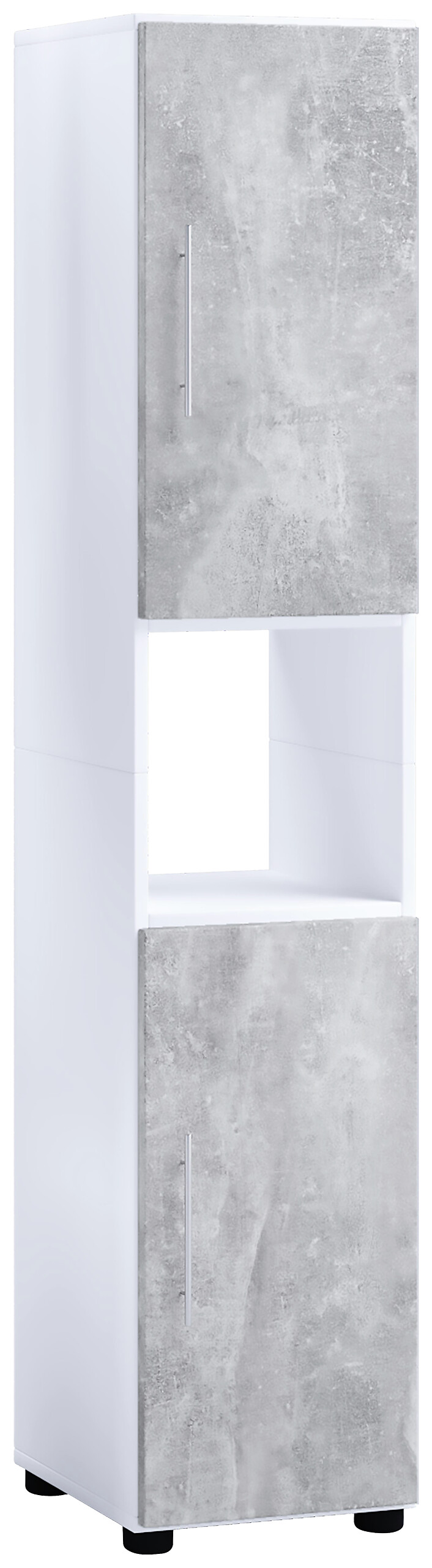 Hochschrank Flandu Beton Optik weiß B/H/T: ca. 31x160x32 cm Hochschrank Flandu Beton Optik weiß B/H/T: ca. 31x160x32 cm