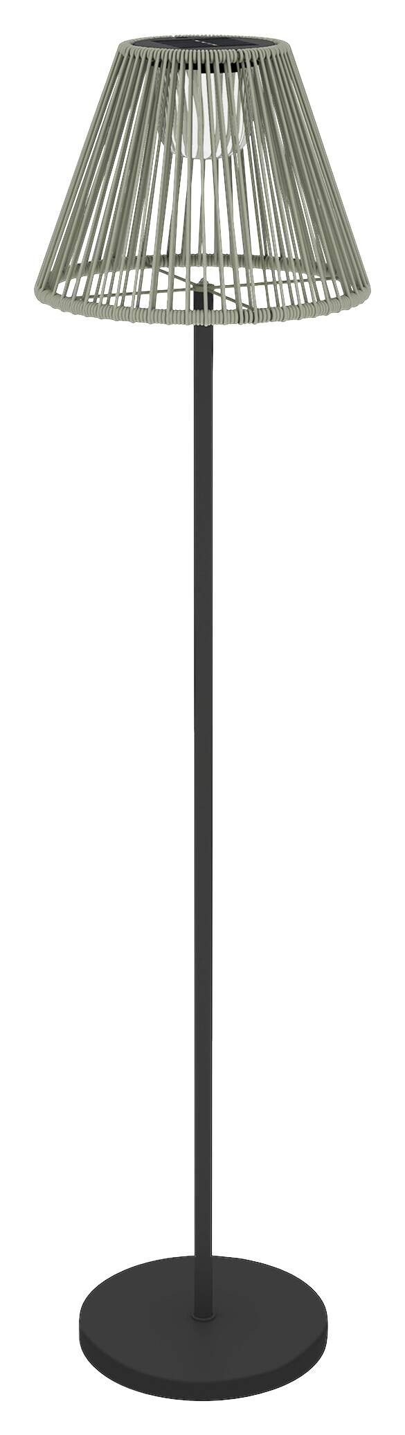 Solarleuchte grau Polyethylen Stahl B/H/L: ca. 33x135x33 cm