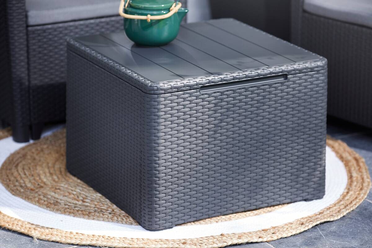 Jardin Aufbewahrungstisch Claire Graphit Polypropylen B/H/L: ca. 55,5x38,5x55,5 cm