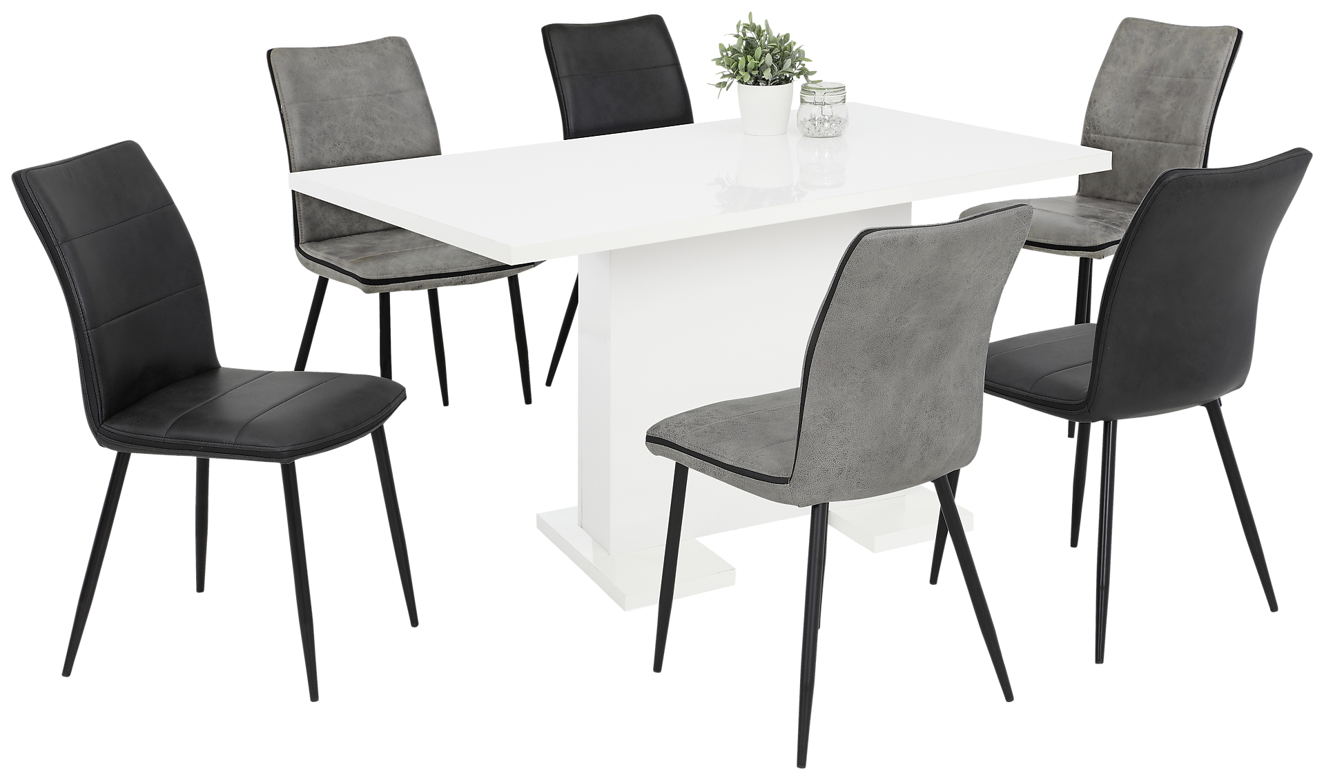 Stuhl Caroline anthrazit Vintage B/H/T: ca. 45x87x57 cm