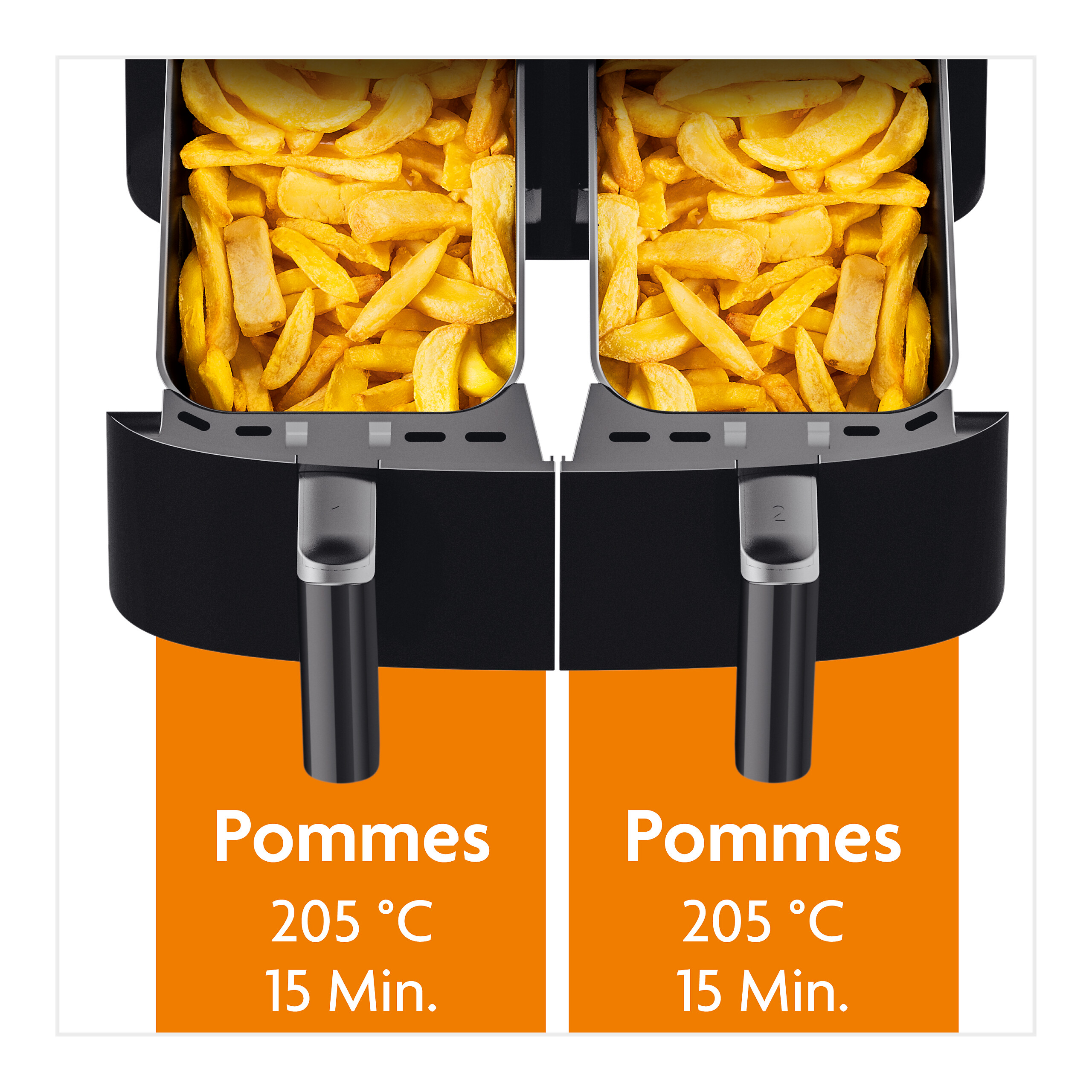 Kochwerk Heißluftfritteuse schwarz Metall B/H/L: ca. 36x31x39 cm ca. 3,5 l