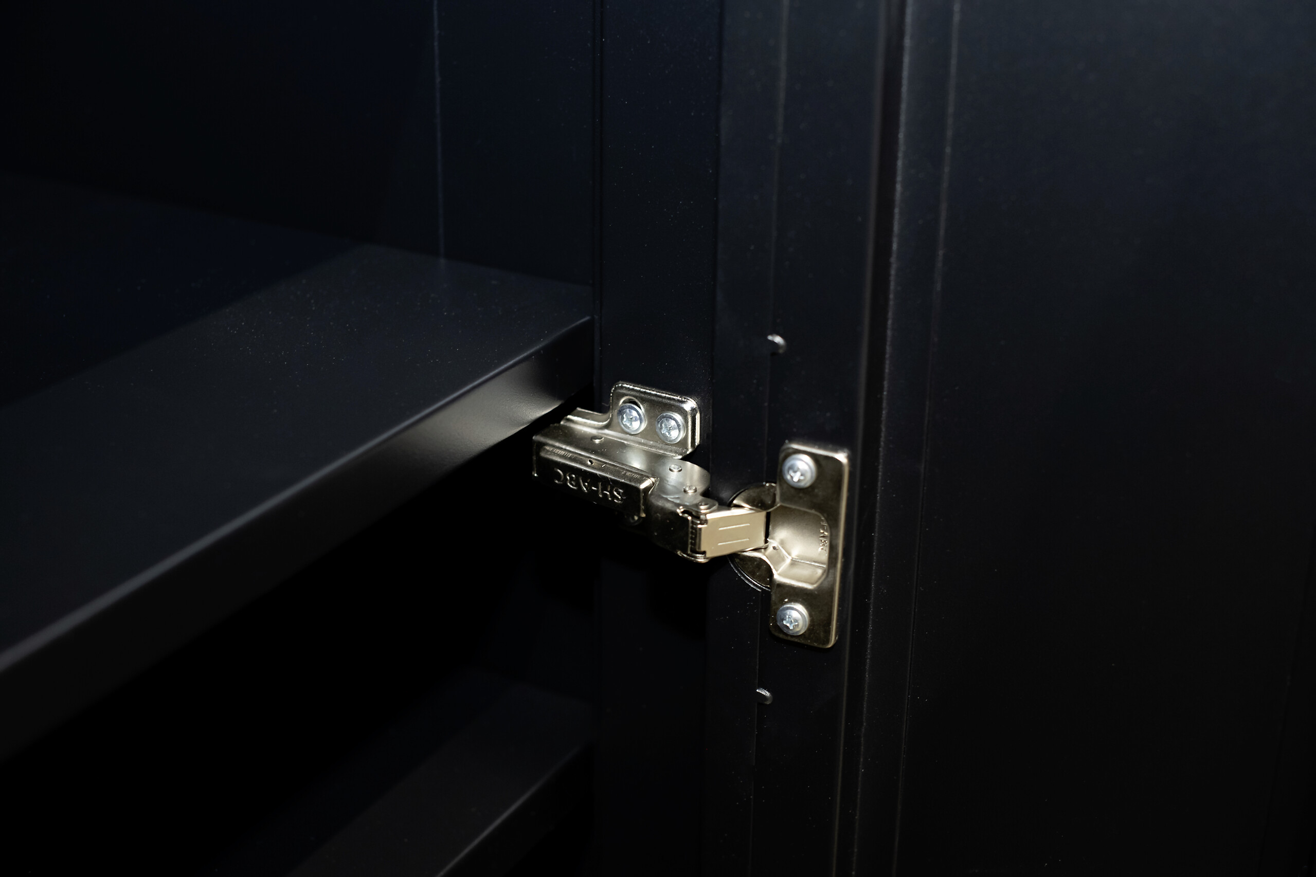 Werkstatteinrichtung EOS Blackline schwarz B/H/L: ca. 455x200x61 cm