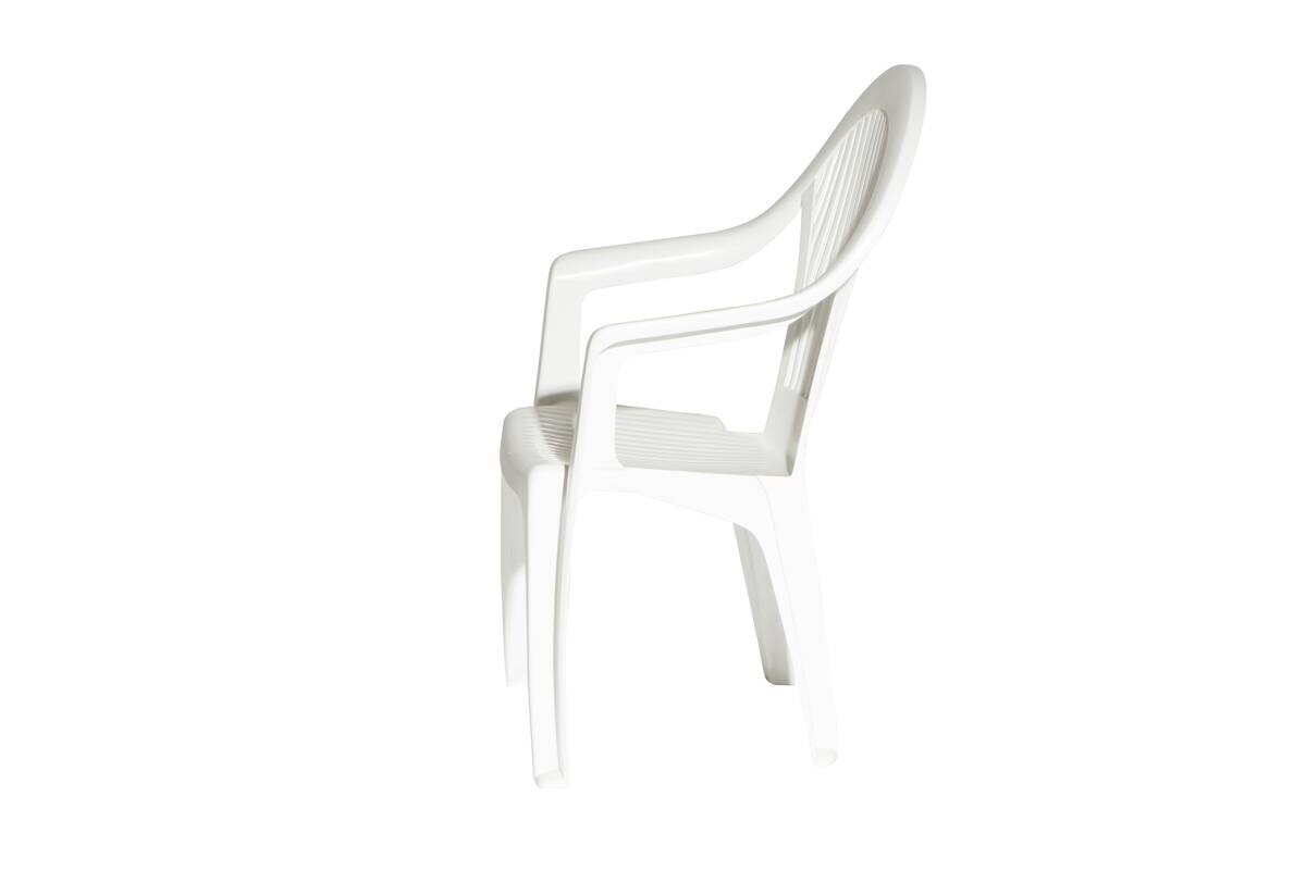 ProGarden Stapelsessel Vega weiß Kunststoff B/H/L: ca. 54x93x57 cm