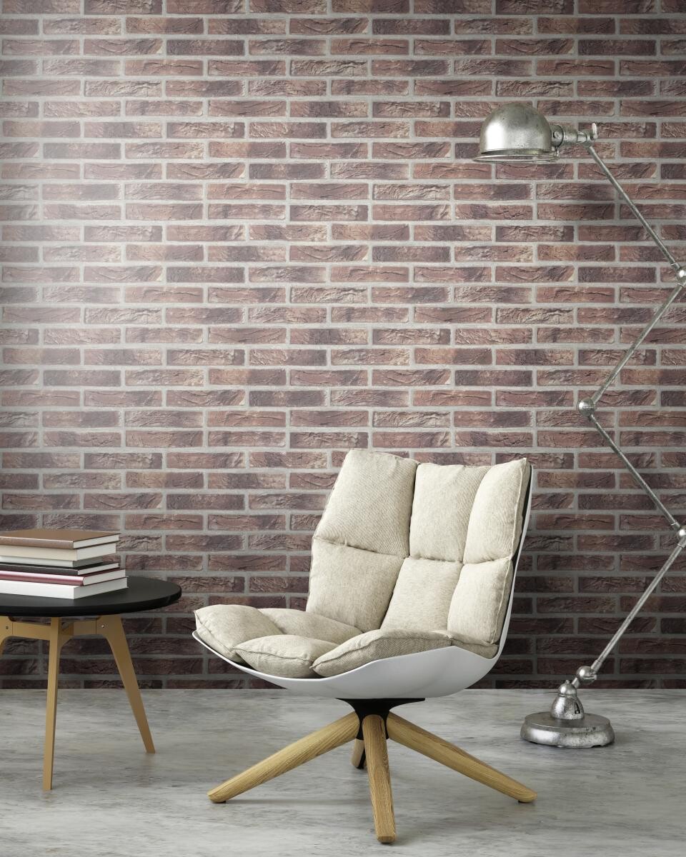 Vliestapete Steinoptik braun B/L: ca. 53x1005 cm