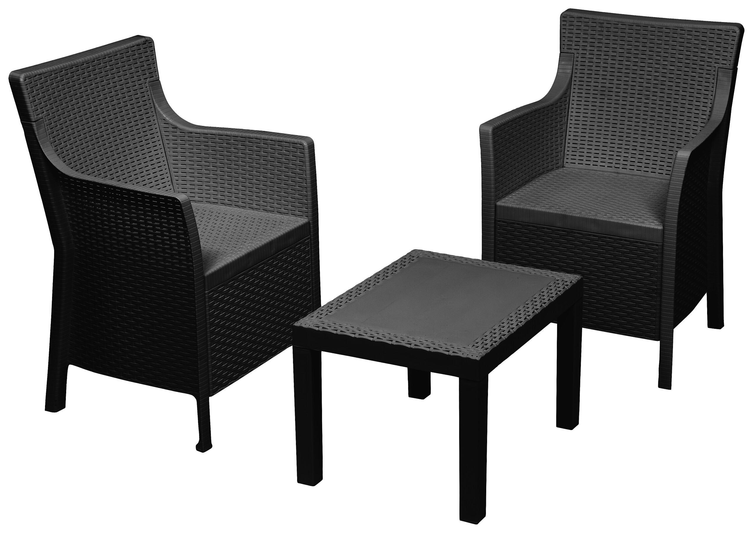 ProGarden Loungeset Magnolia anthrazit Kunststoff