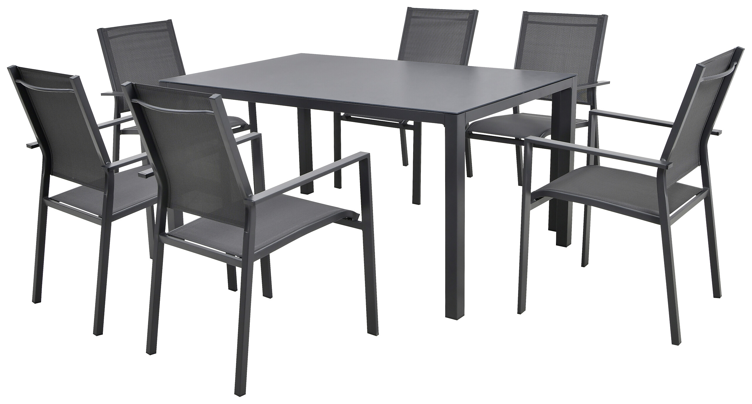 POCOline Gartensitzgruppe grau Stahl