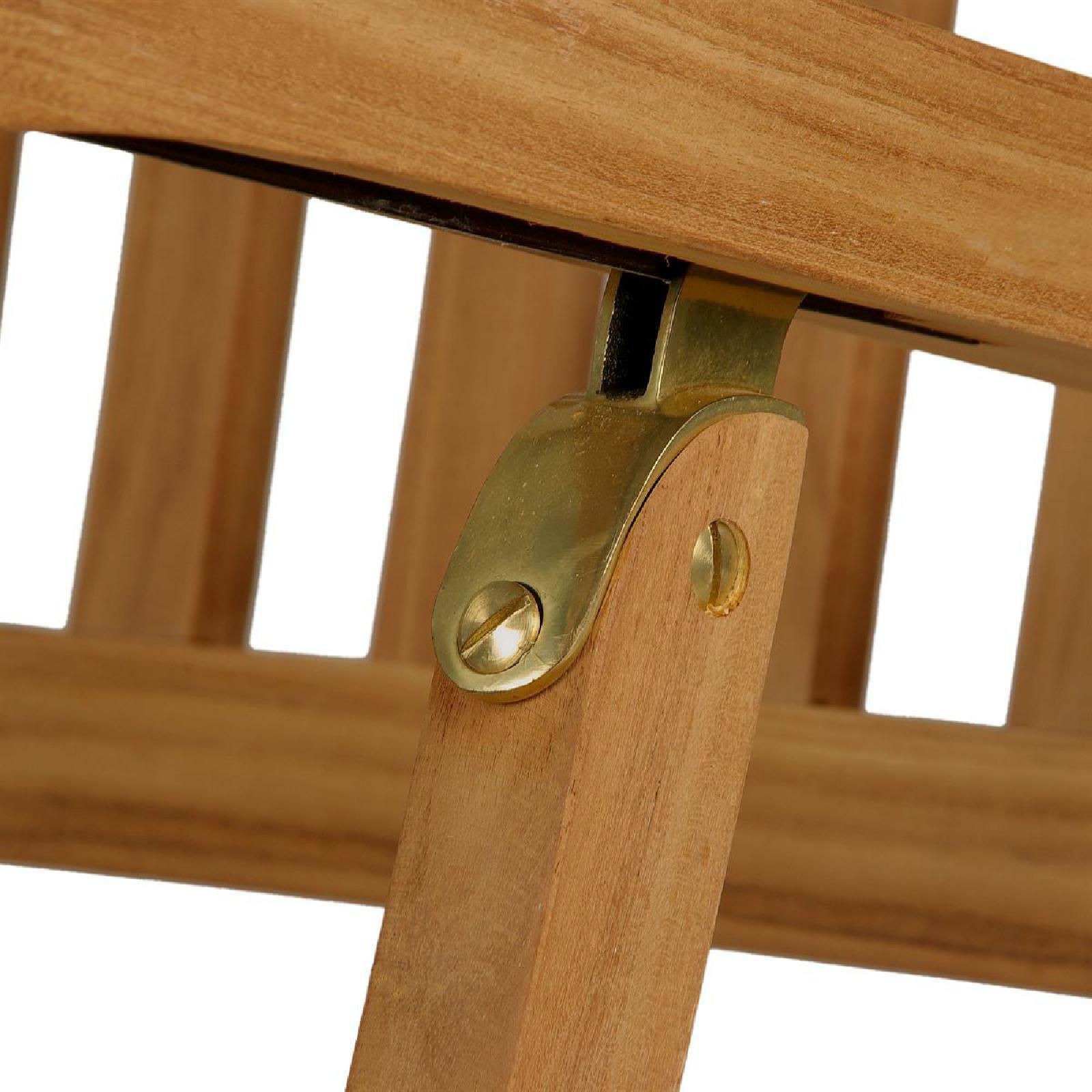 VCM Gartenliege Florentine braun Holz B/H/L: ca. 60x90x160 cm