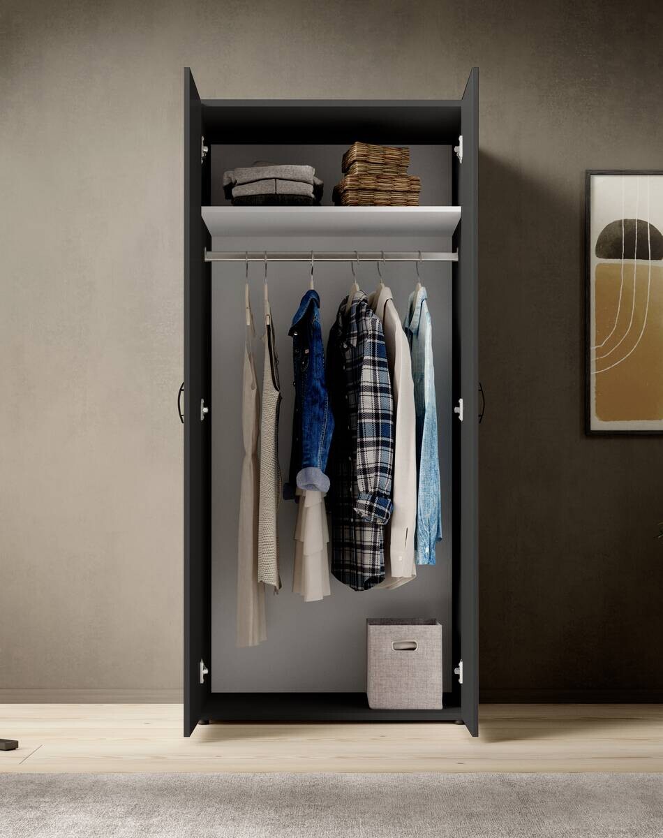 Kleiderschrank Joe B/H/T: ca. 81x176x50,8 cm