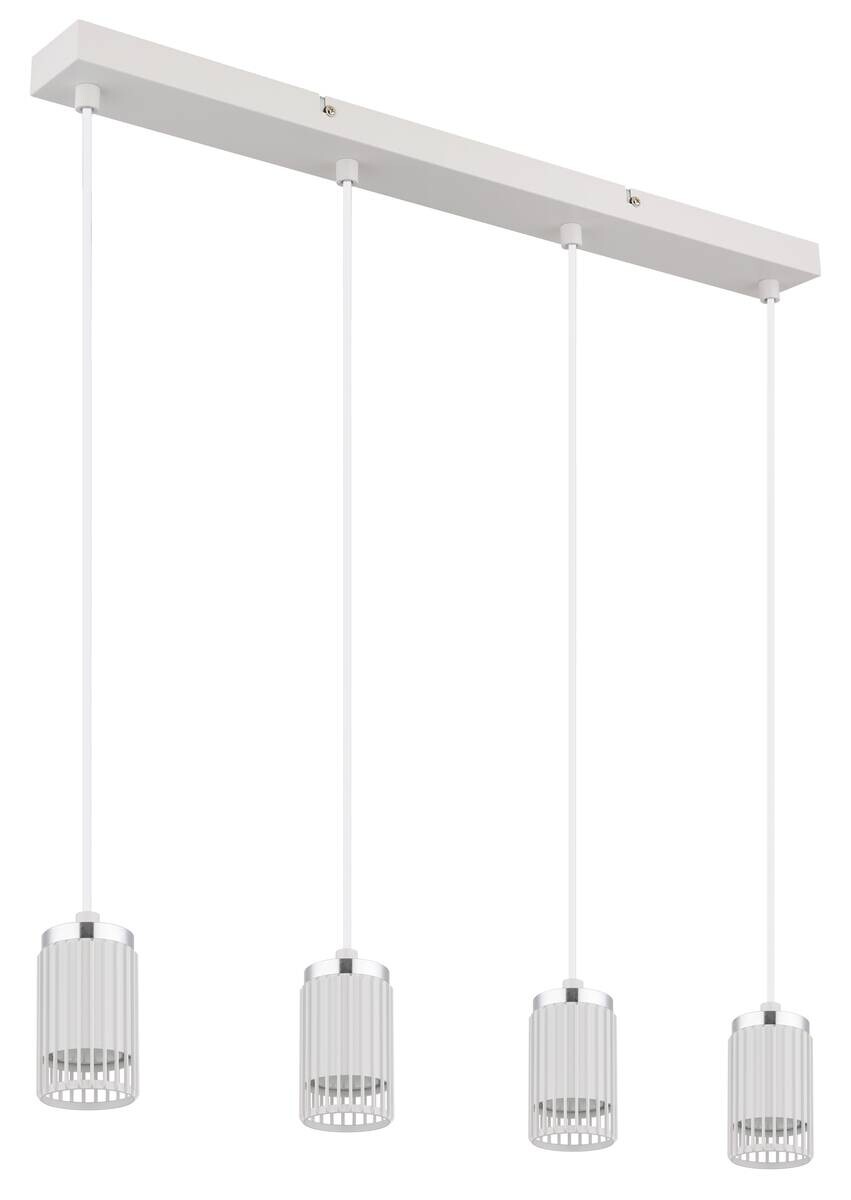 GLOBO Pendelleuchte weiß Aluminium Metall B/H/T/L: ca. 6x115,5x60x60 cm GU10 4 Brennstellen