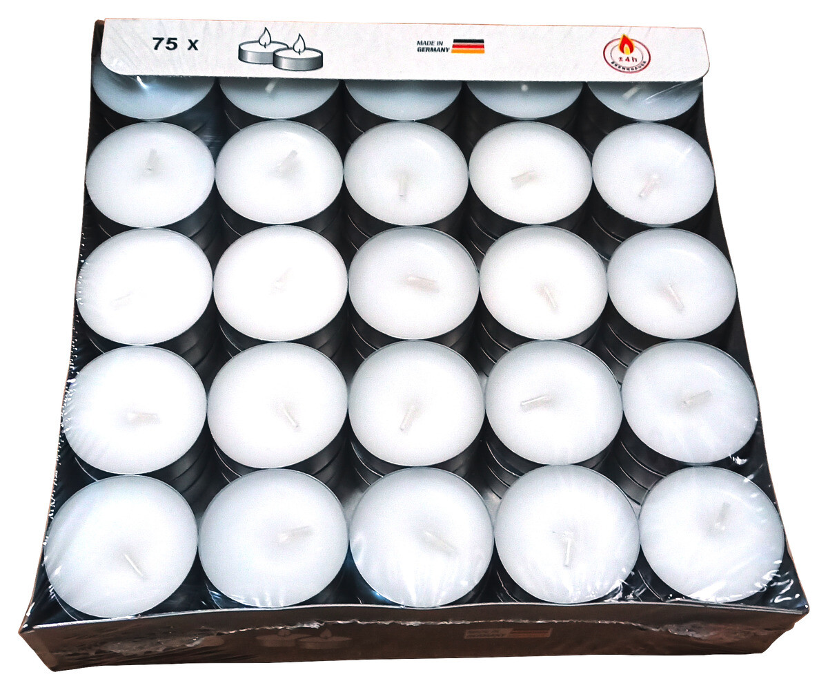 POCOline Teelichte weiß B/H/L: ca. 19x2,7x19 cm