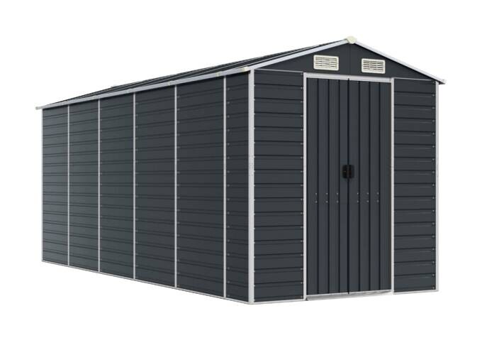 vidaXL Gartenhaus anthrazit B/H/T: ca. 191x198x470 cm