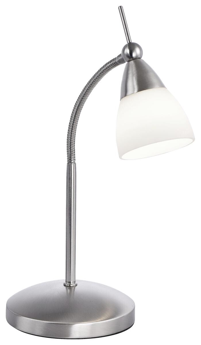 Paul Neuhaus Tischleuchte Pino weiß Stahl Glas H: ca. 45 cm G9 1 Brennstellen