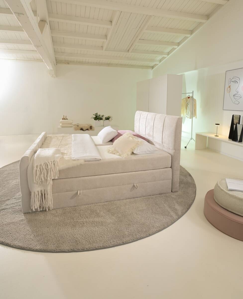 Boxspringbett Harmony creme Liegefläche B/L: ca. 180x200 cm