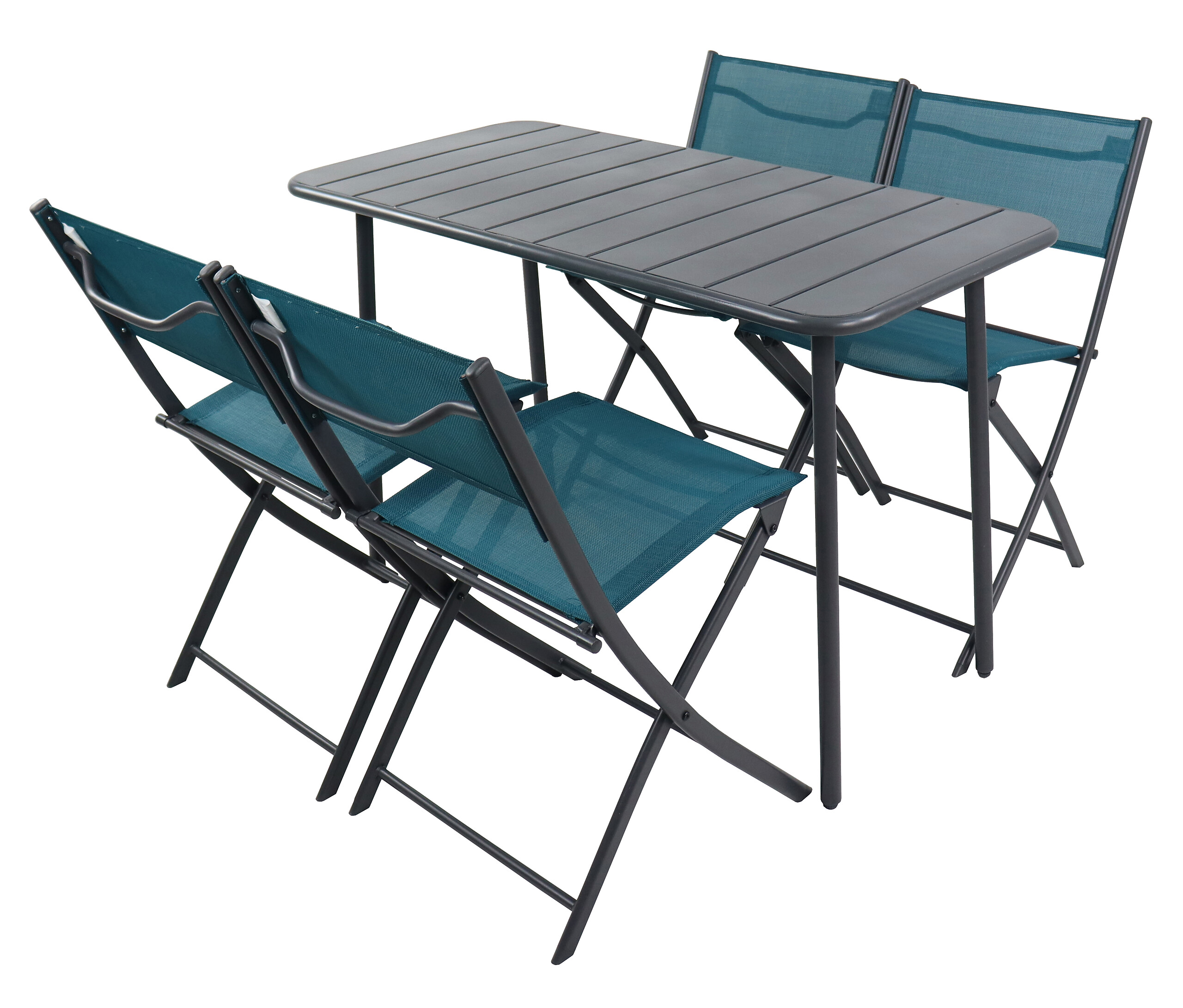 VCM Gartensitzgruppe Sumila türkis Stahl B/H/L: ca. 45x79x46 cm