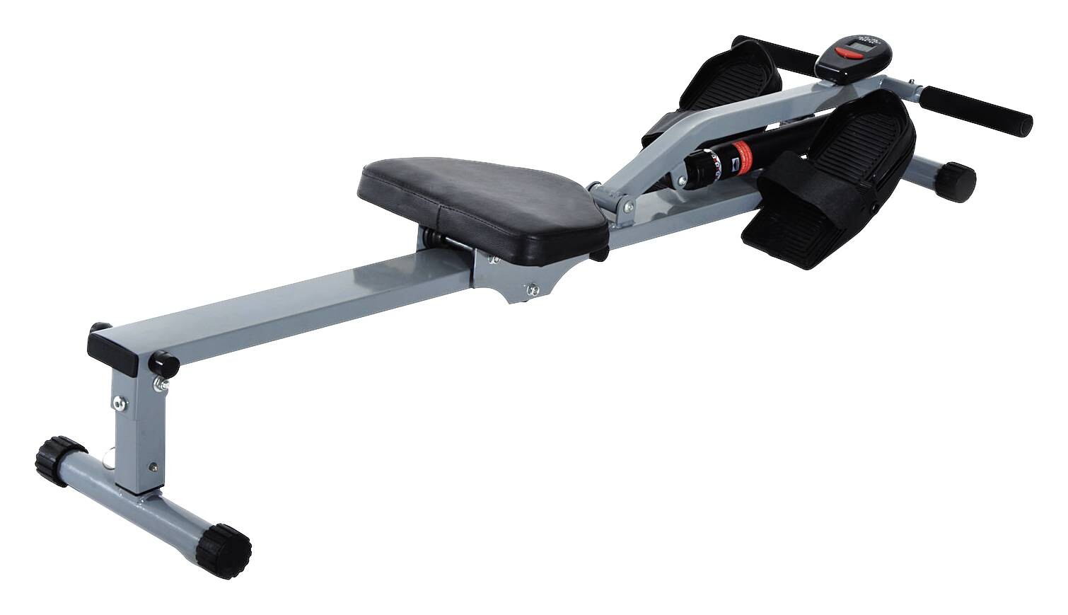 HOMCOM Ruderzugmaschine grauschwarz Stahl B/H/L: ca. 67,5x67x130 cm