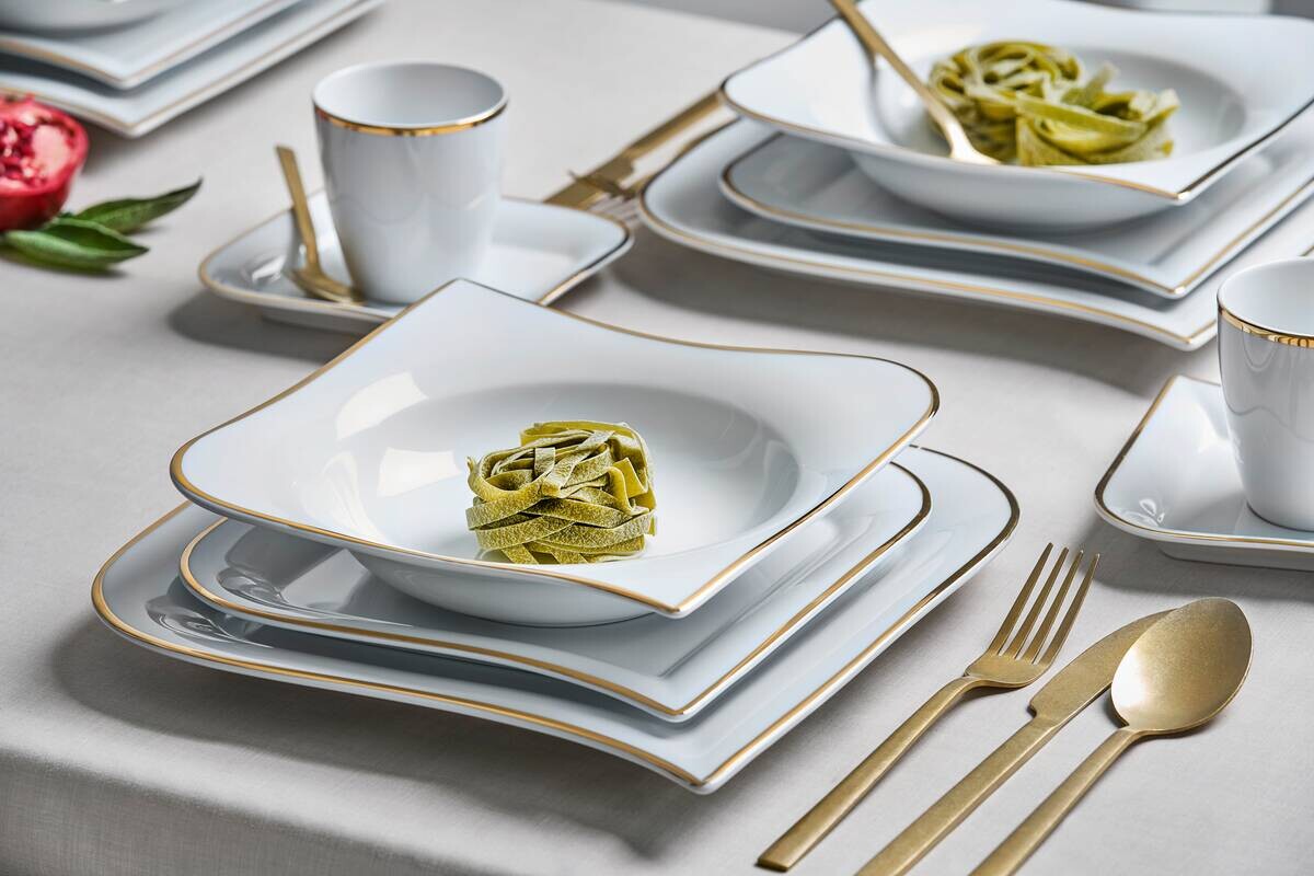 Wellco Kombiservice weiß Porzellan 30 tlg.