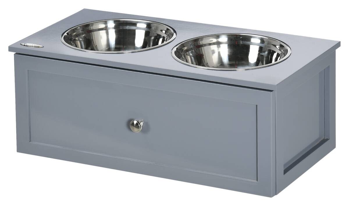 PawHut Hunde-Zubehör grau MDF B/H/L: ca. 30x60x24 cm