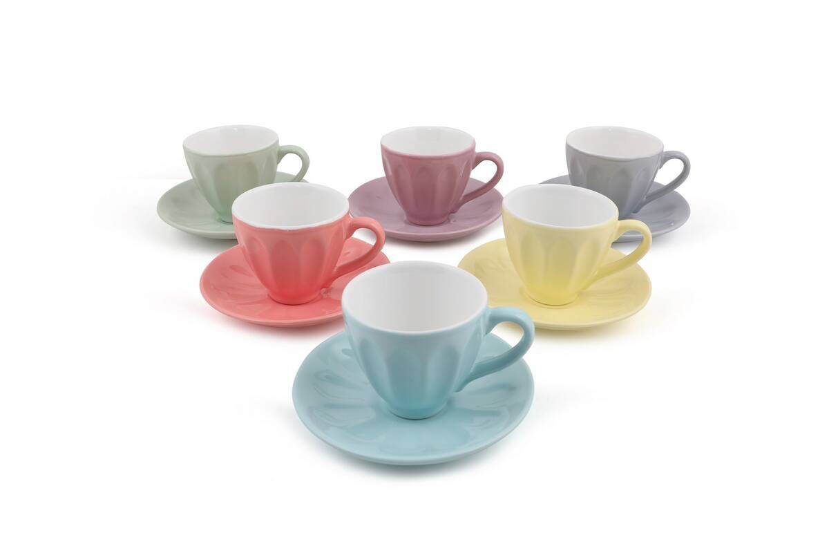 HermiaConcept Teetasse 12-tlg. mehrfarbig Steingut