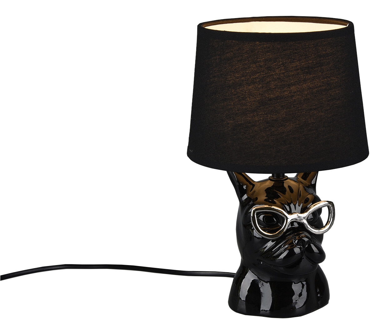 Reality Tischleuchte Dosy Keramik Stoff H/D: ca. 29x18 cm E14 1 Brennstellen