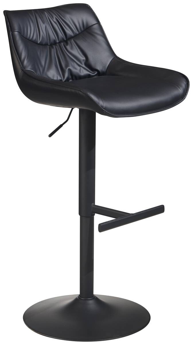 Barhocker schwarz schwarz Kunstleder Eisen B/H/T: ca. 45x106x55 cm