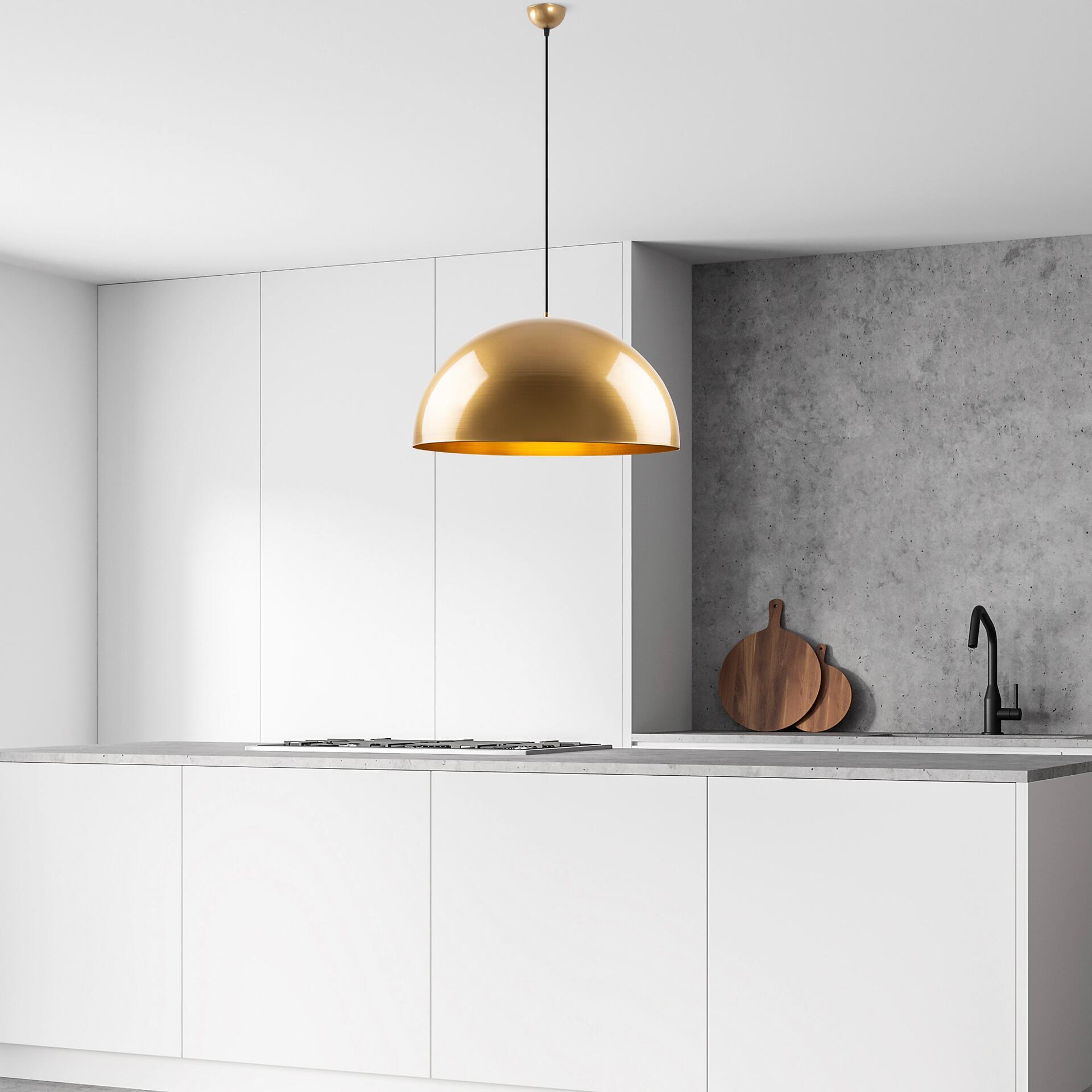 Opviq Pendelleuchte Kure gold B/H/T/L/D: ca. 60x126x60x60x60 cm E27 1 Brennstellen