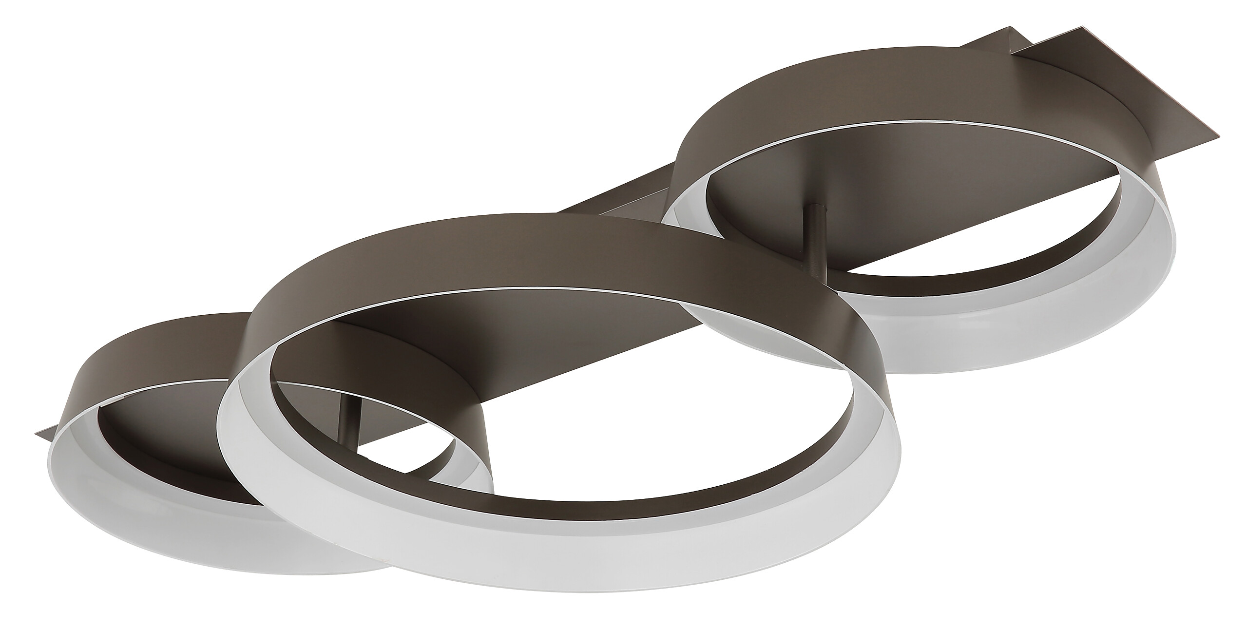 GLOBO Deckenleuchte kaffee Opal Kunststoff Metall B/H/L: ca. 35x12x70 cm 1 Brennstellen