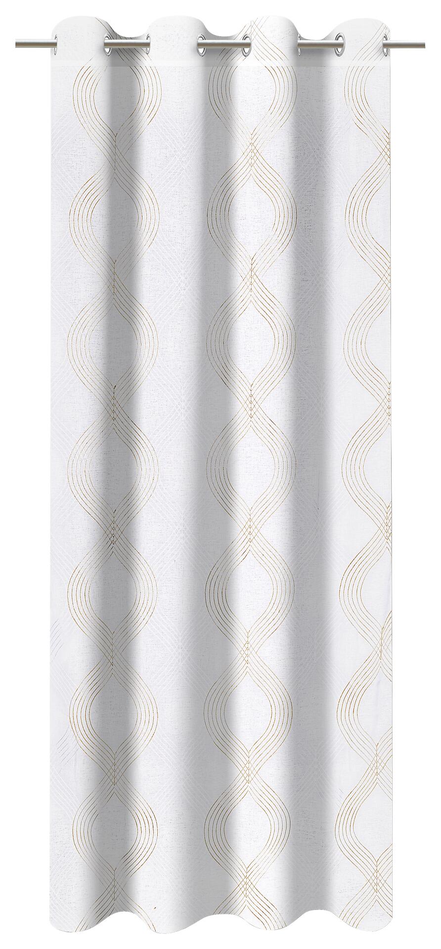 Ösenvorhang Nele weiß B/L: ca. 135x245 cm