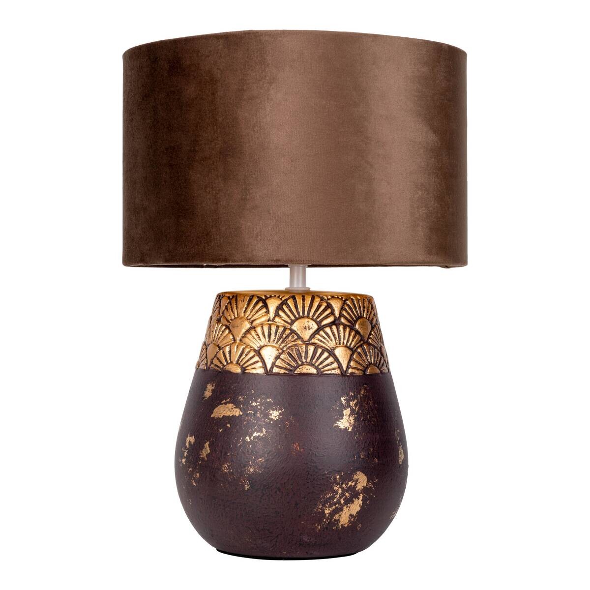 Näve Leuchten Tischleuchte tabak Keramik B/H/T/D: ca. 26x39x26x26 cm E27 1 Brennstellen