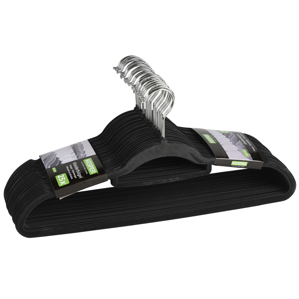 Kesper Kleiderbügel 25tlg. grau Kunststoff