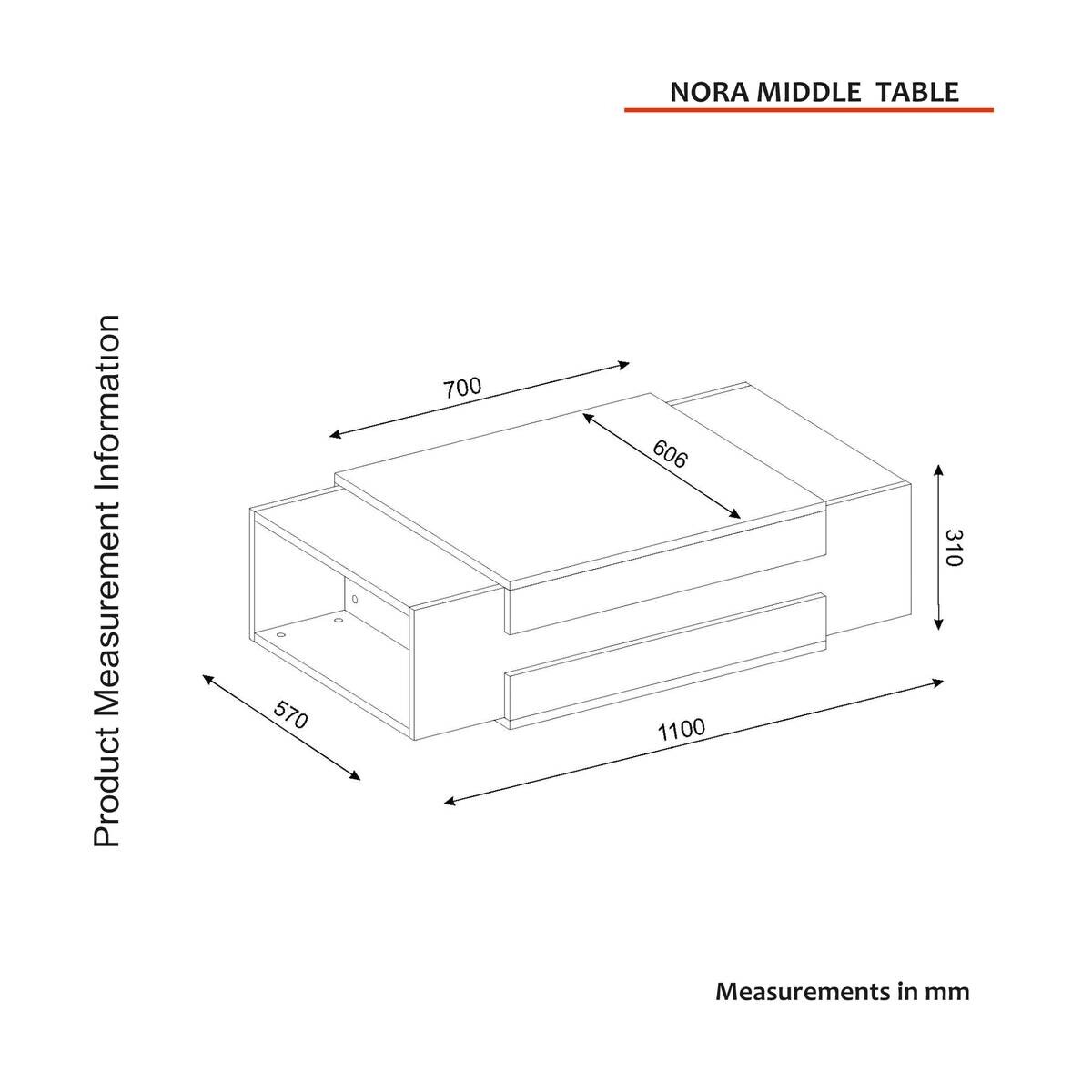 moebel17 Couchtisch Nora beige granit Spanplatte B/H/T: ca. 110x57x31 cm
