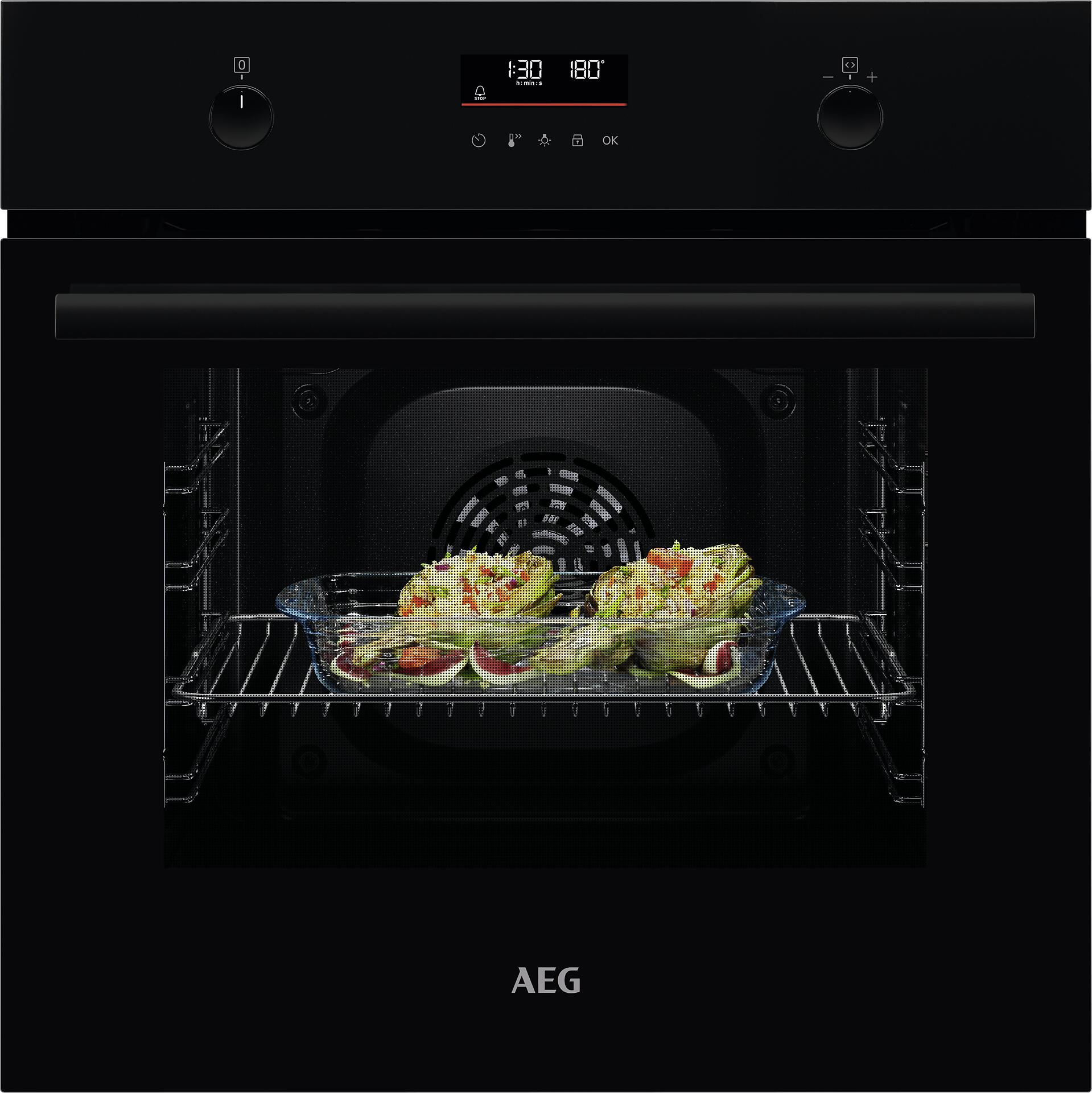 AEG Backofen-Set XXXL80P schwarz B/H/T: ca. 59,4x59,8x56,7 cm