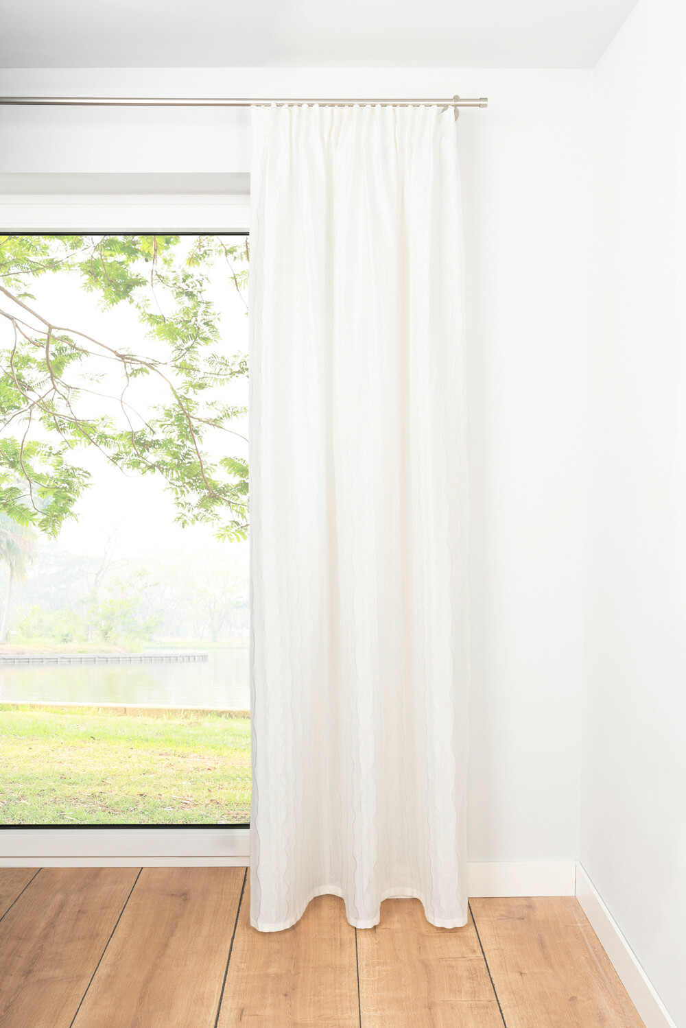 Kombivorhang STREAM weiß B/L: ca. 135x245 cm