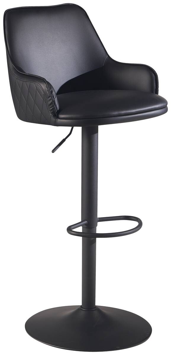 Barhocker schwarz schwarz Kunstleder Eisen B/H/T: ca. 45x106x45 cm