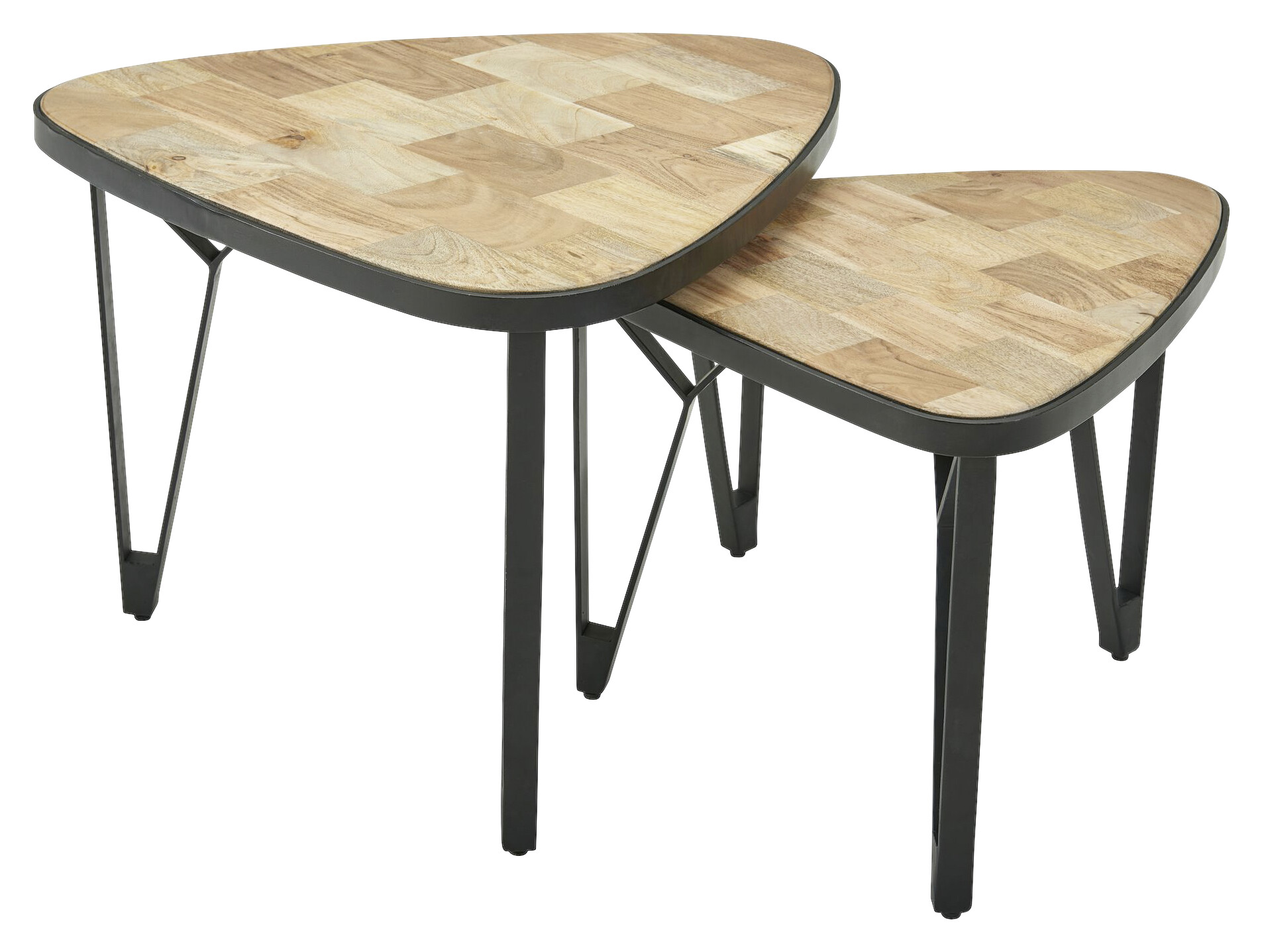 Beistelltisch natur Akazie Eisen