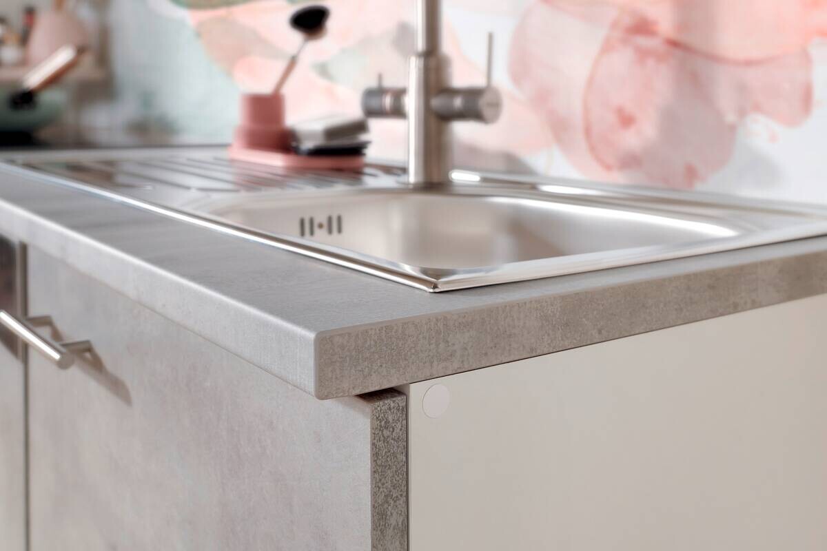 Respekta Küchenblock Malia Beton Optik B/H/T: ca. 280x200x60 cm