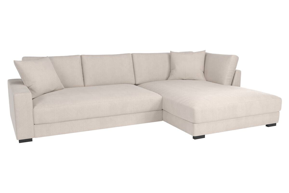 Ecksofa creme Microfaser B/H/T: ca. 300x83x190 cm