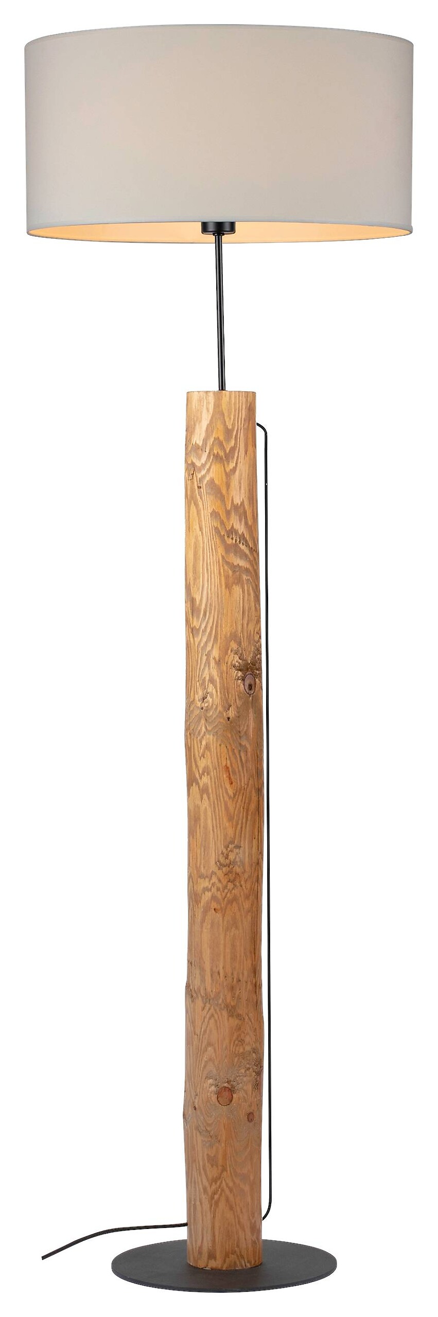 SPOT Light Stehleuchte Pino weiß natur Textil Kiefer H/D: ca. 161x50 cm E27 1 Brennstellen